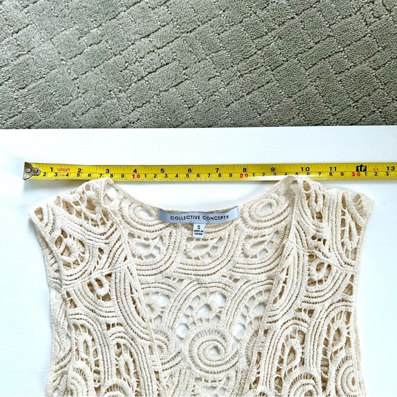COLLECTIVE CONCEPTS macramé-like vest. Size small, EUC. - Picture 12 of 15